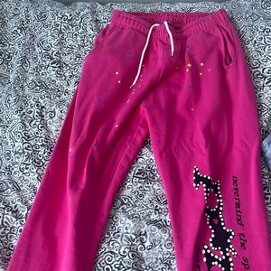 Sp5der pink trackpants